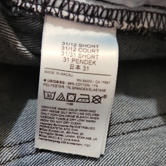 GAP Woen's 90s Straight High Rise Fit Dark Blue Jeans Size 12S/31 - Picture 3 of 4